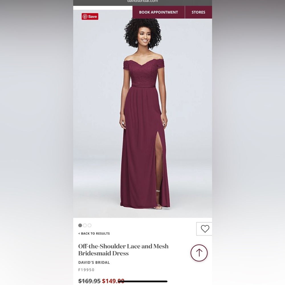 Bridesmaids off the shoulder dress